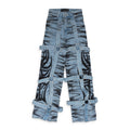 BLUE WINGED LOGO BONDAGE PANTS