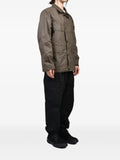 Stone Island waxed-effect field jacket
