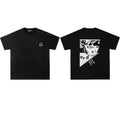 ERD Geometric Portrait Back T-Shirt — Black