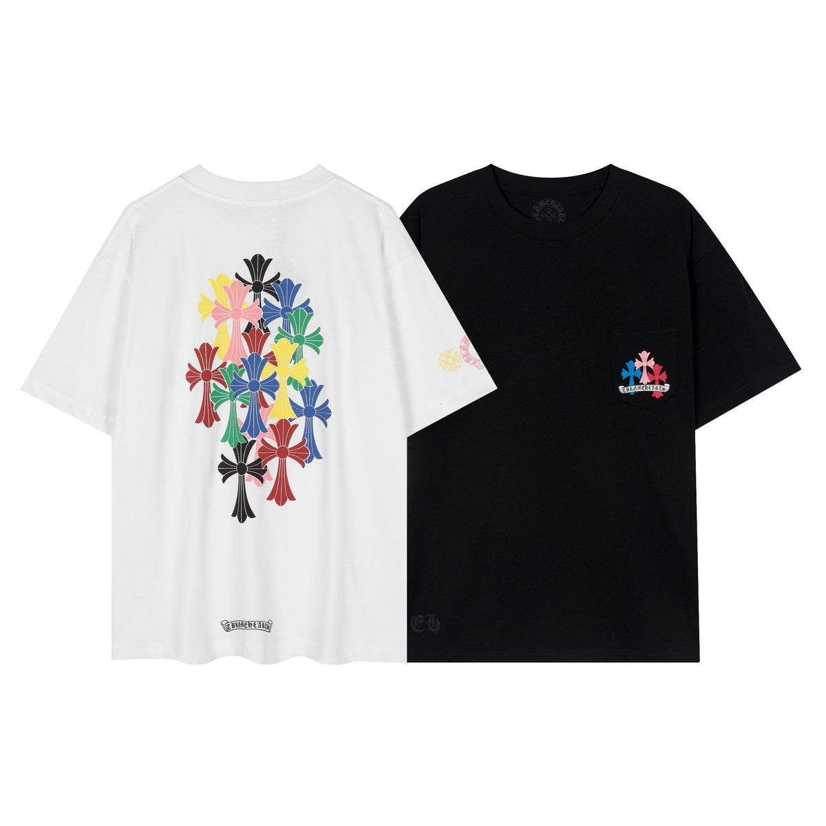 Chrome Hearts Sanskrit Rainbow Cross Graphic T-Shirt