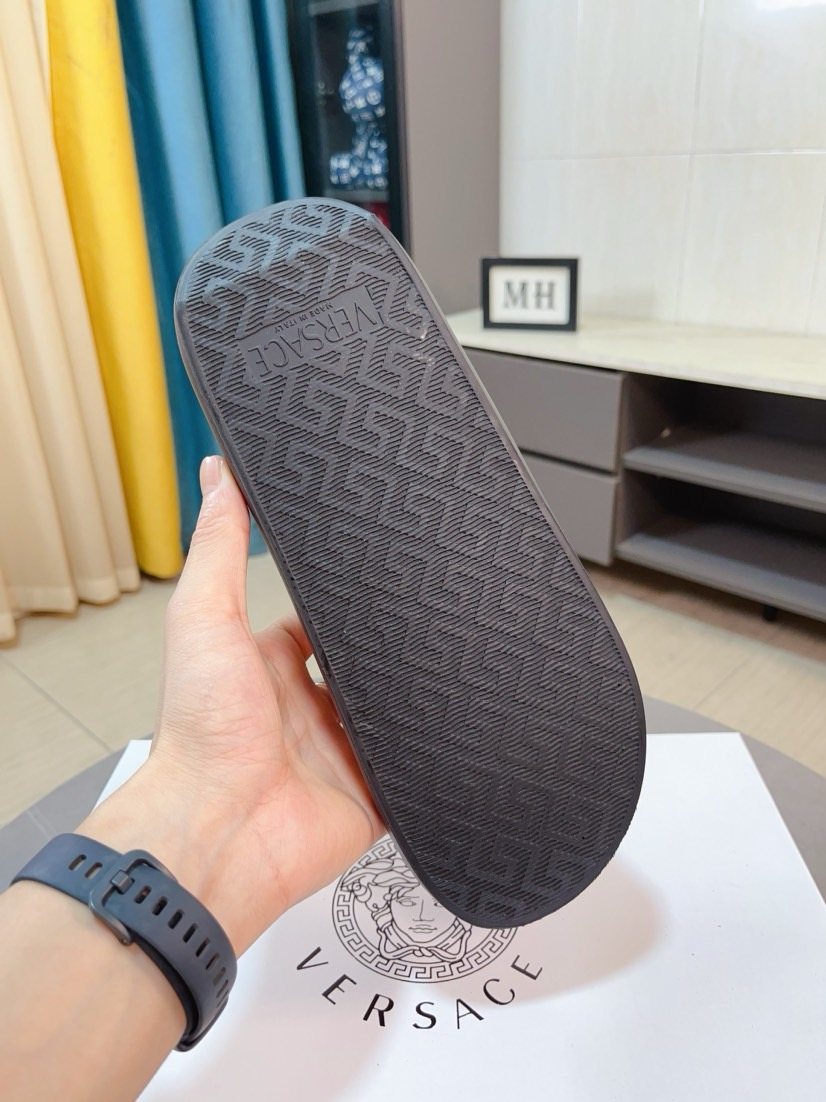 Versace Men's Patterned Slide Sandals
